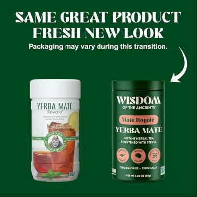 Wisdom of the Ancients Instant Yerba Mate Tea Powder Mate Royale 2.82 Oz