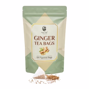 Yogi's Gift Ginger Tea Bags 100 Count Pyramid Tea Bags 100% Natural and Pure Dried Ginger Root Tea